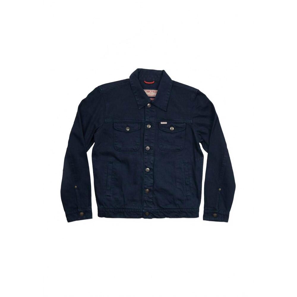NEW IRON & RESIN men's bull denim sand jacket in indigo